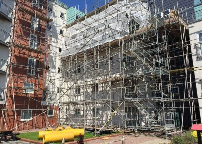 An example of commercial scaffolding.